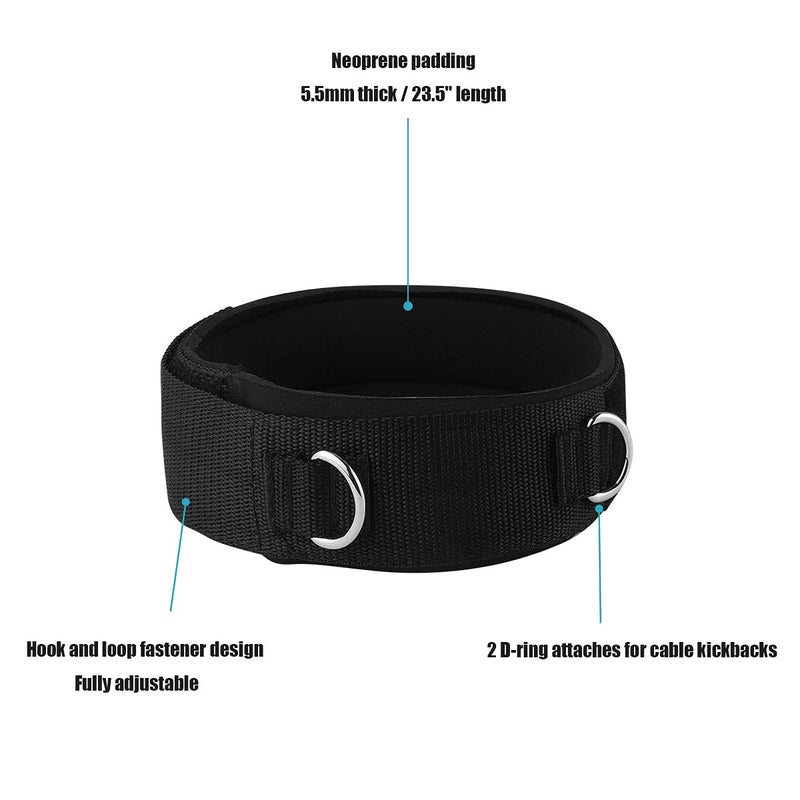 Vishusju Thigh Straps Ankle Cuffs Adjustable Neoprene Padded Cable Machines Legs Exercise Attachment Gym Workout - Image 2